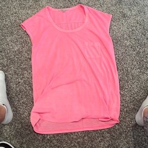 Bright pink tank top